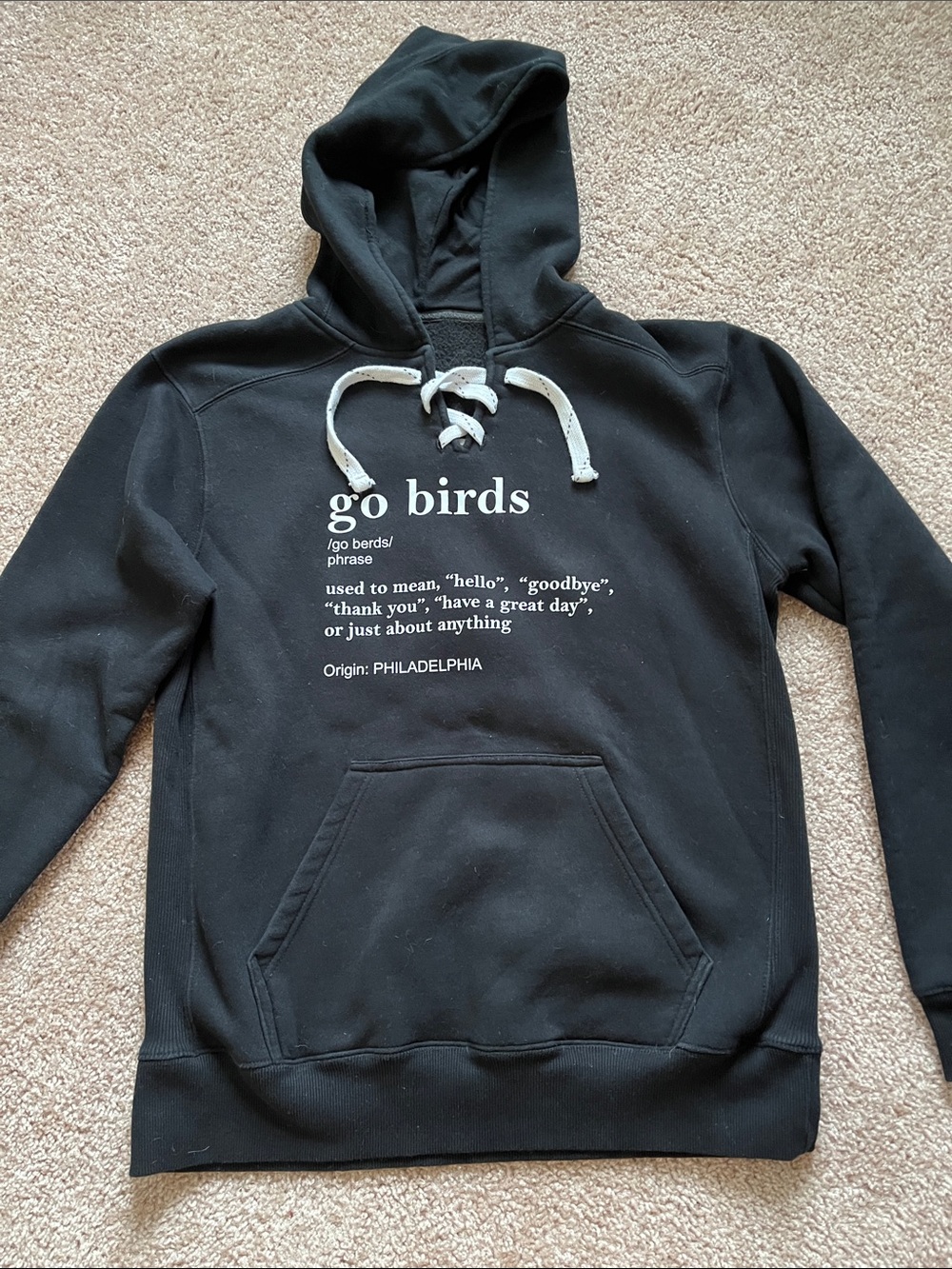 Black "Go Birds" Hoodie Sweatshirt